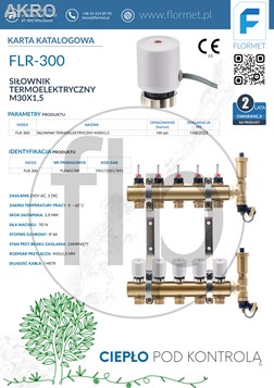 Siłownik termoelektryczny M-30x1,5 NC FLR-300